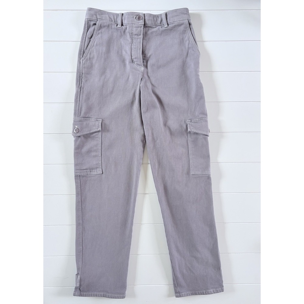 Aritzia Wilfred Free Modern Cargo Pant Sz 6 Purple High Rise Utility Adjustable